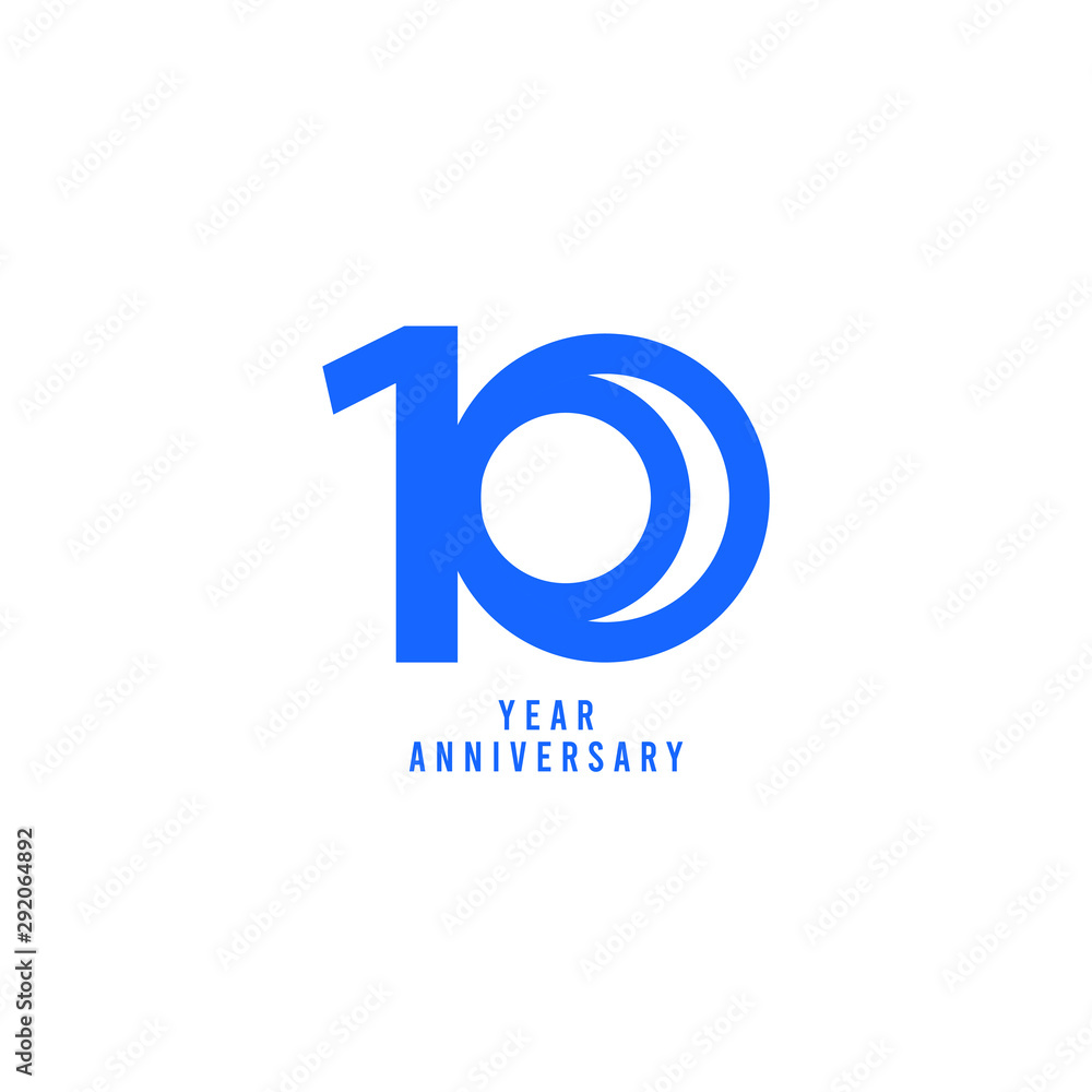 Fototapeta premium 10 Years Anniversary Vector Template Design Illustration