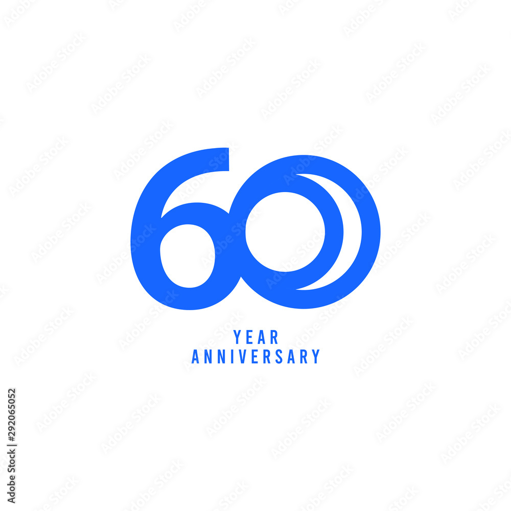 60 Years Anniversary Vector Template Design Illustration 60 Years Anniversary Vector Template Design Illustration