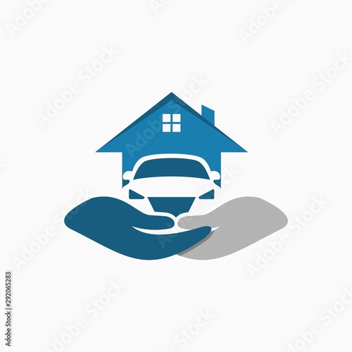 Home Insurance Creative Abstract Icon Logo Design Template Element Vector