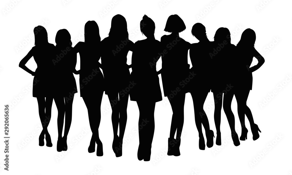A Group Of Women Silhouettes