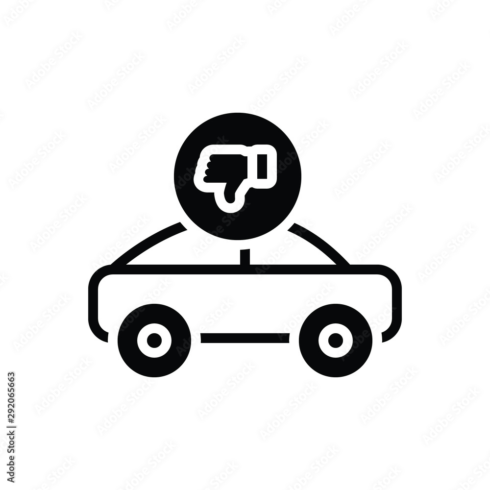 Black solid icon for unlikely Black solid icon for unlikely