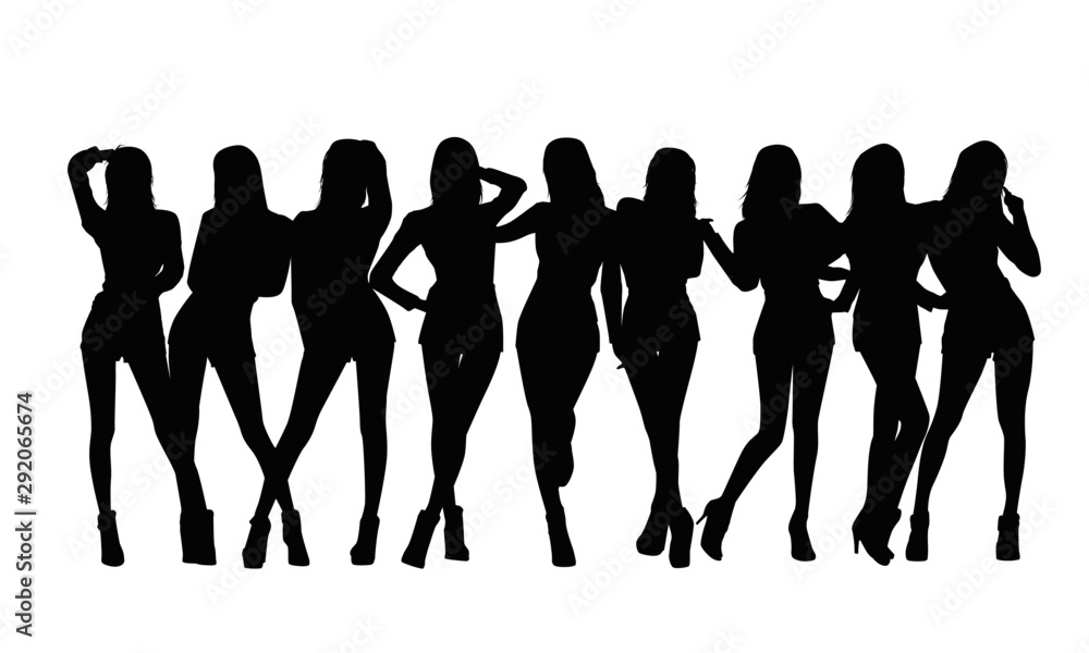 A Group Of Women Silhouettes