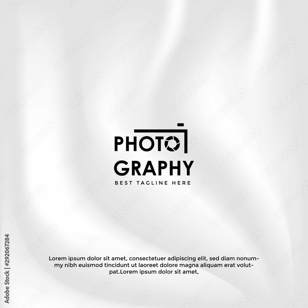 Obraz premium Creative Camera photography logo icon vector template
