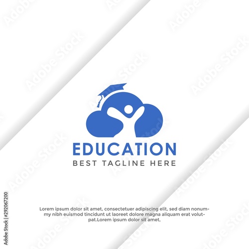 Modern Education icon Logo template