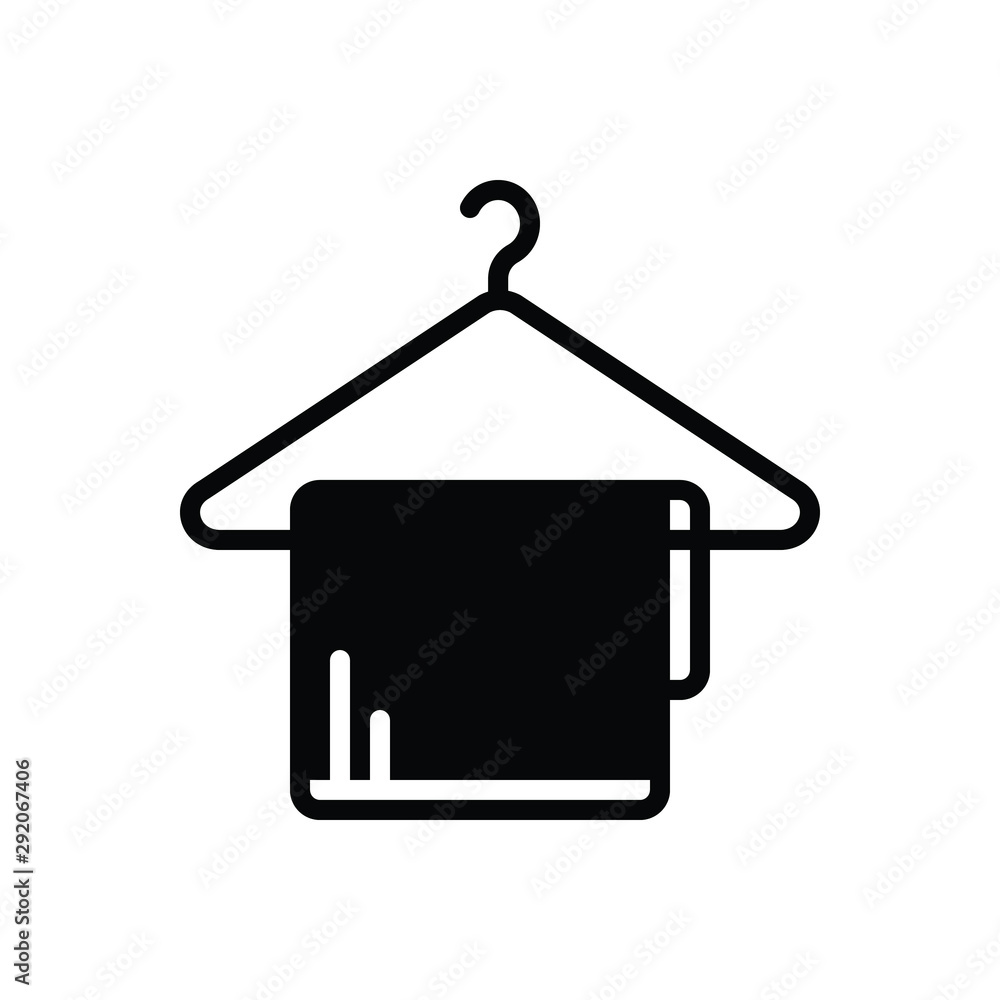 Black solid icon for hanger Black solid icon for hanger