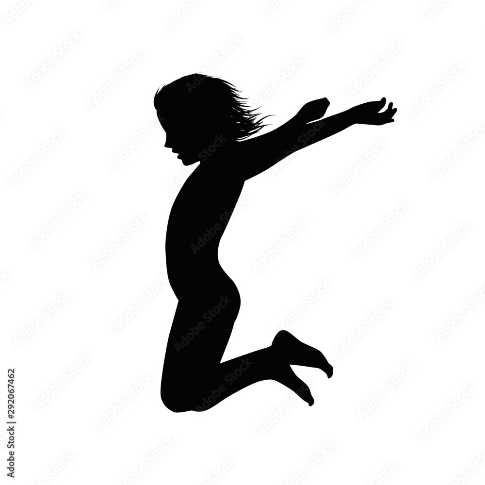 Happy Kid Jumping Silhouette Happy Kid Jumping Silhouette