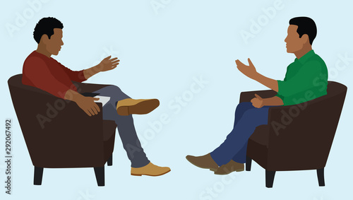 Two Black Men Having a Conversation