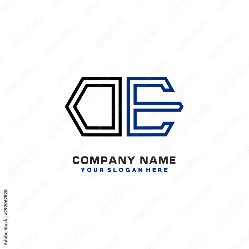 initials DE logo template vector. modern abstract initials logo shaped lines, initials DE logo template vector. modern abstract initials logo shaped lines,