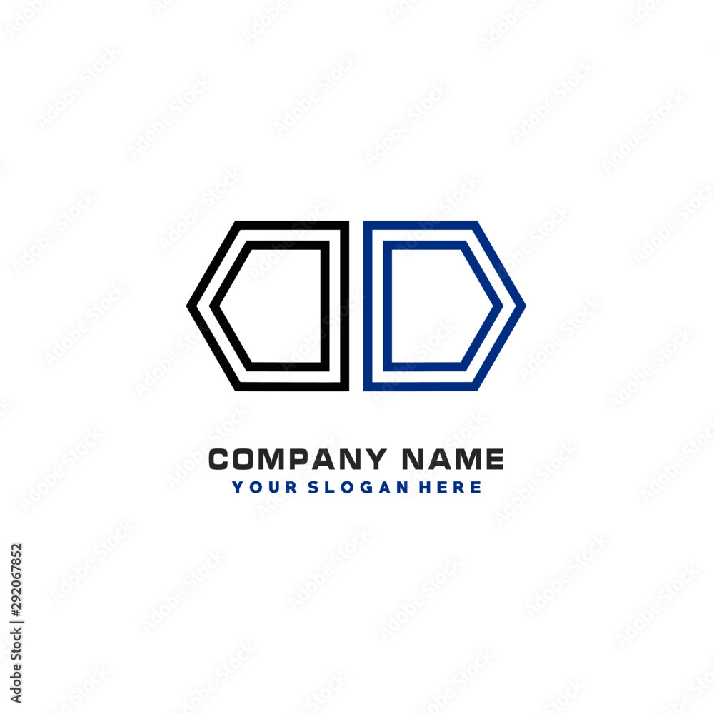 initials DO logo template vector. modern abstract initials logo shaped lines, initials DO logo template vector. modern abstract initials logo shaped lines,