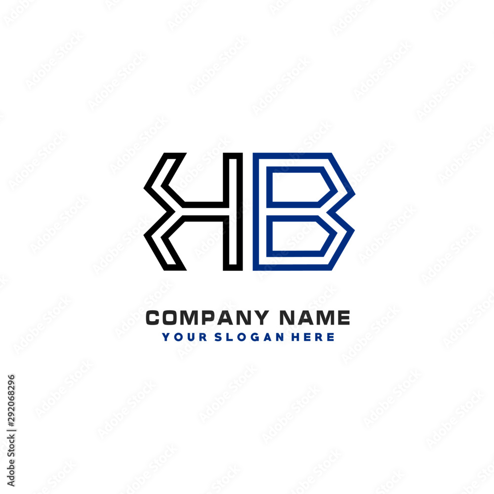 initials KB logo template vector. modern abstract initials logo shaped lines, initials KB logo template vector. modern abstract initials logo shaped lines,