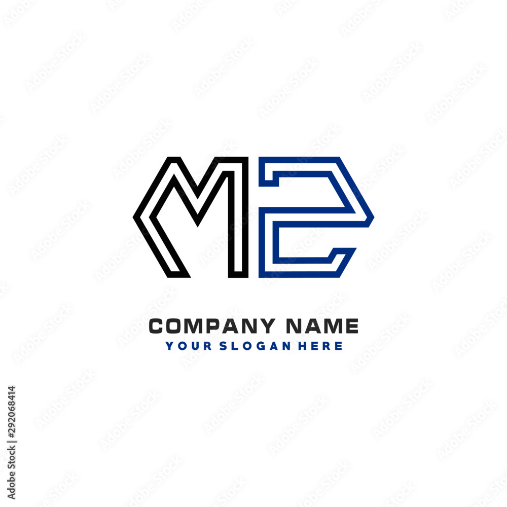 initials MZ logo template vector. modern abstract initials logo shaped lines, initials MZ logo template vector. modern abstract initials logo shaped lines,