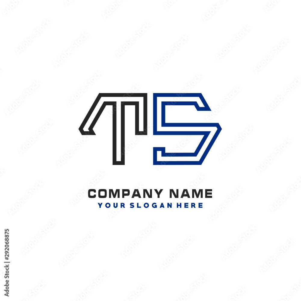 initials TS logo template vector. modern abstract initials logo shaped lines, initials TS logo template vector. modern abstract initials logo shaped lines,