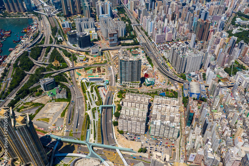  Top view of Hong Kong city photo