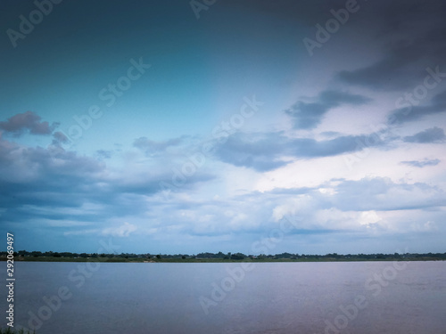 River and Sky at the border Thailand and Laos