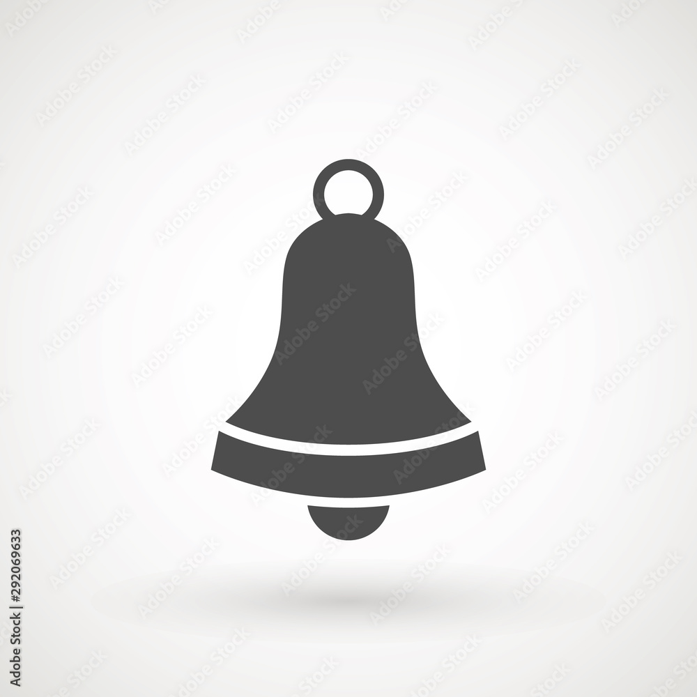 Bell. Flat Vector icon - illustration of christmas bell icon isolated on white Bell. Flat Vector icon - illustration of christmas bell icon isolated on white