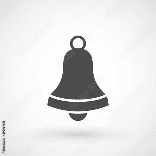 Bell. Flat Vector icon - illustration of christmas bell icon isolated on white