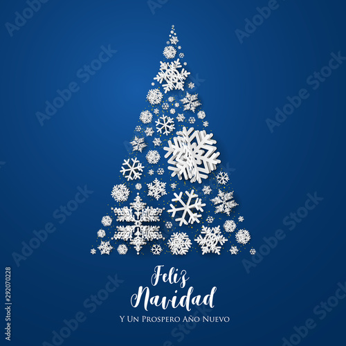 Spanish Christmas (Feliz Navidad) and Happy New Year 2020 greeting card