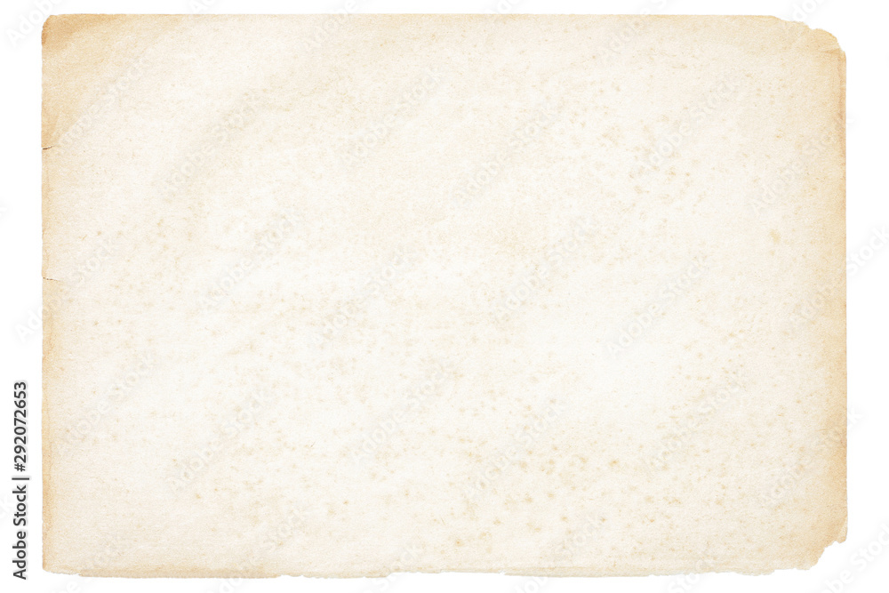 Isolated old brown worn out ripped yellow background paper texture with stain Isolated old brown worn out ripped yellow background paper texture with stain