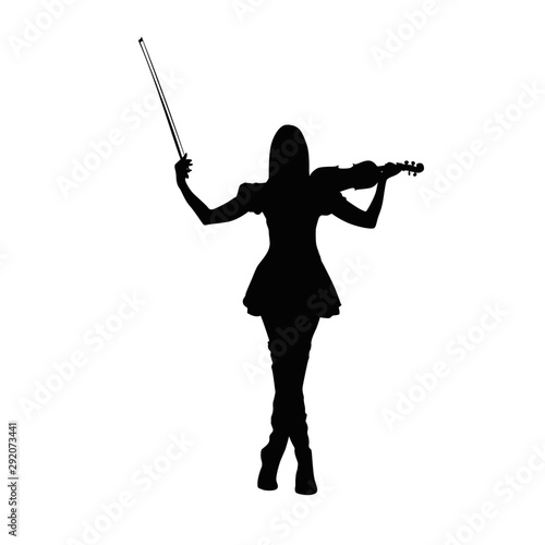 Violinist Silhouette