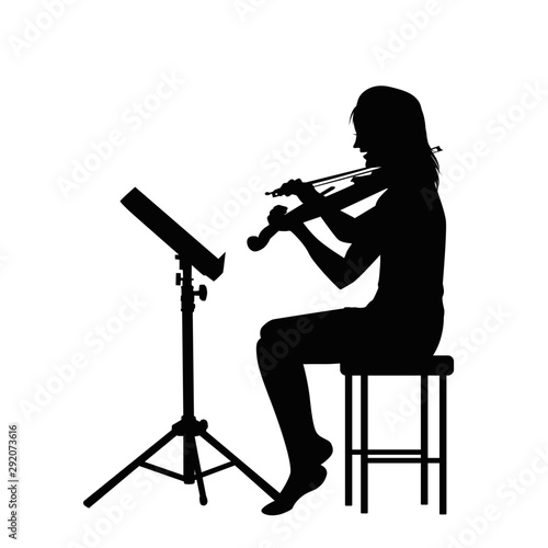 Violinist Silhouette