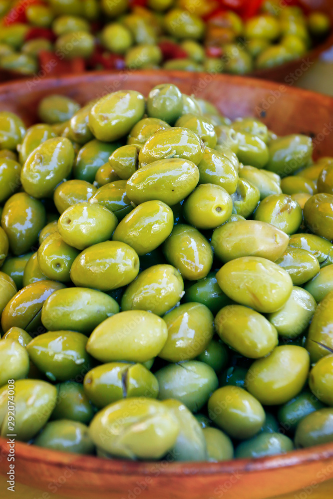 green olive sold in provence market in the south of france green olive sold in provence market in the south of france