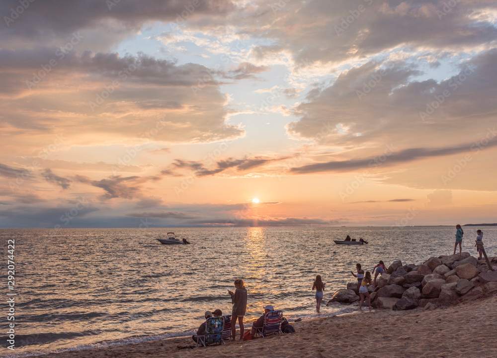 Fototapeta premium Cape cod sunset summer fun