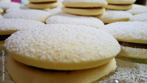 cookies on wooden table