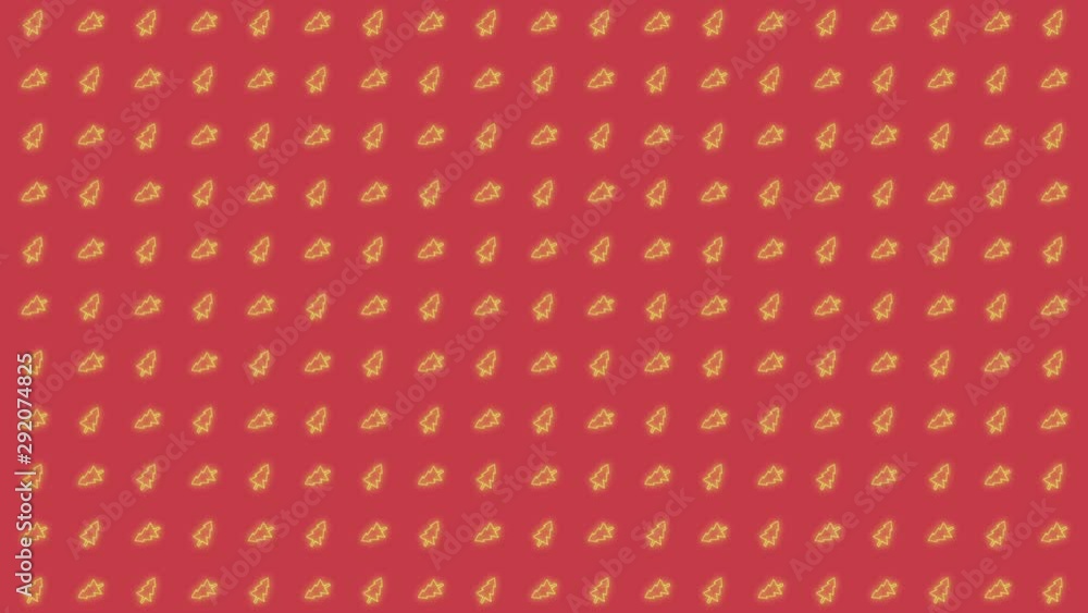 Christmas Tree Tiled Background Animation Pattern in Glowing Green and Red Christmas Tree Tiled Background Animation Pattern in Glowing Green and Red