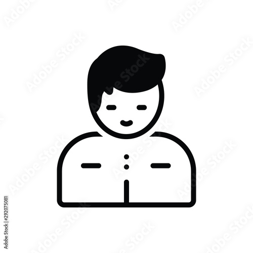 Black solid icon for teen minor