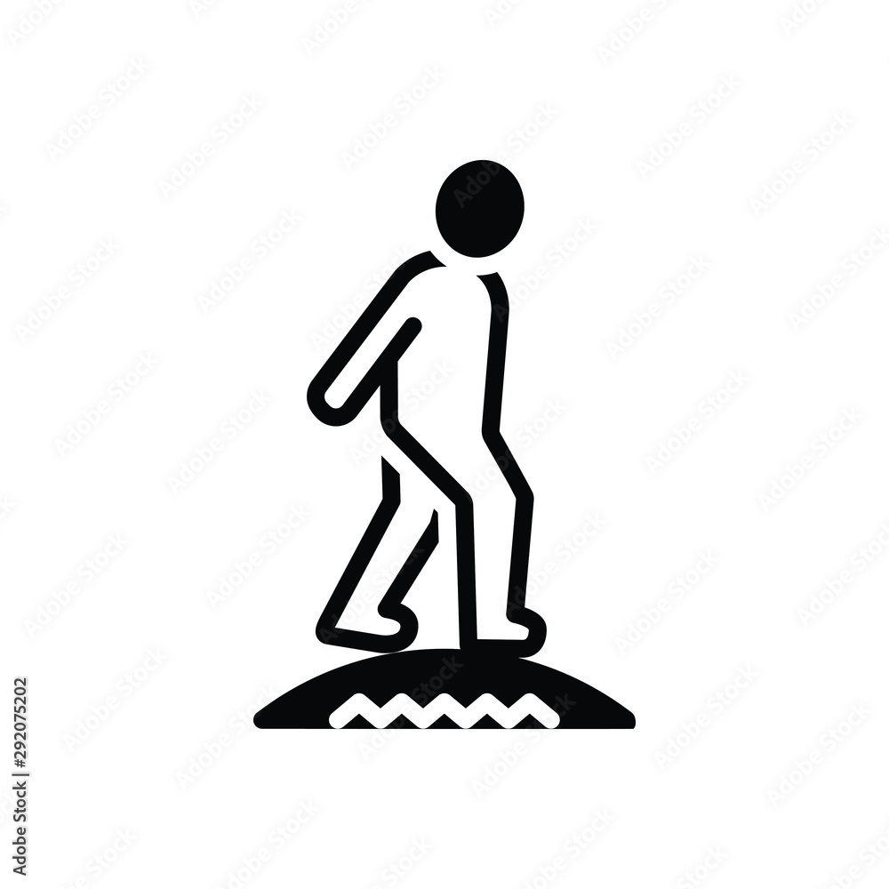 Fototapeta premium Black solid icon for carefully 