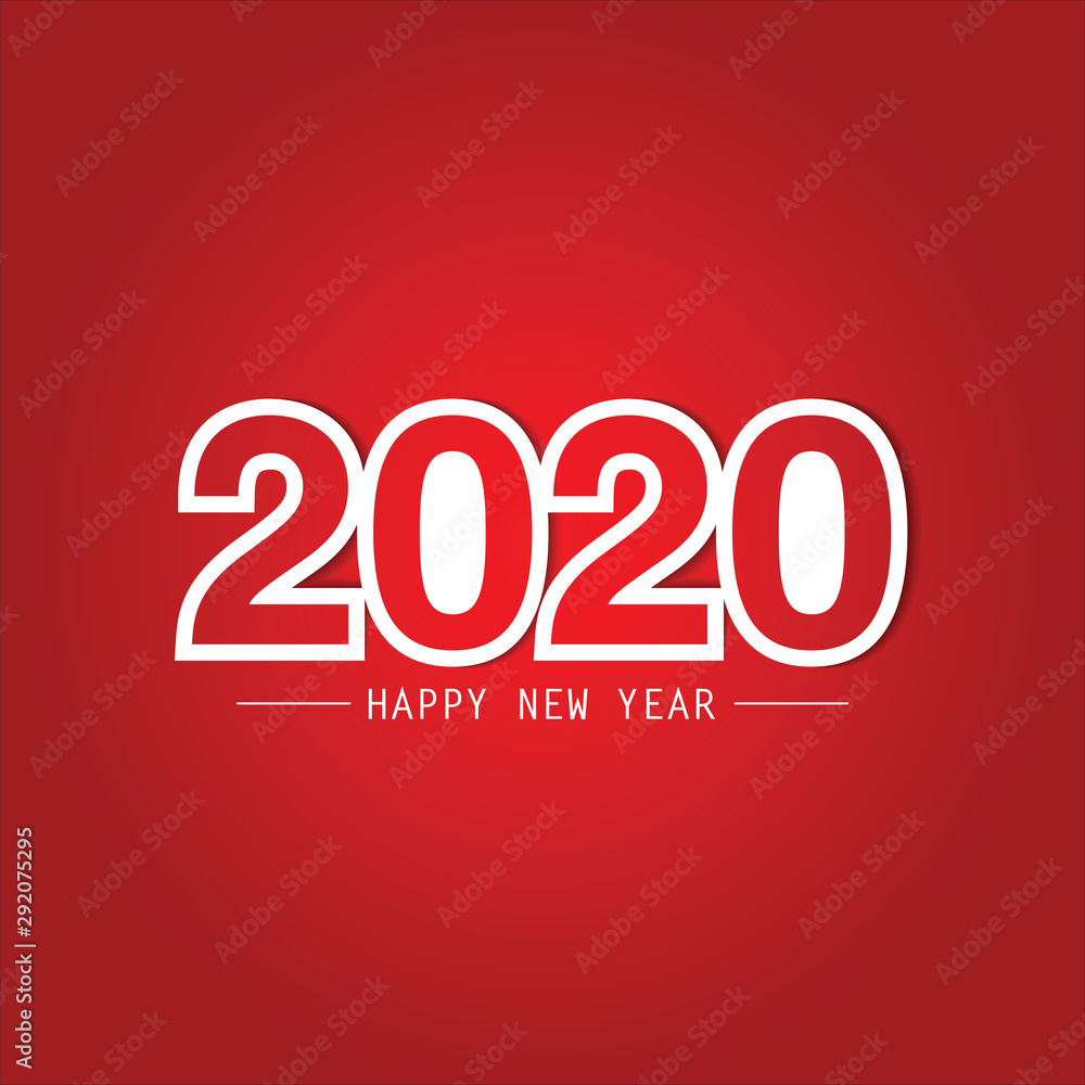 Happy New Year 2020 Text Design. Vector Eps 10 Happy New Year 2020 Text Design. Vector Eps 10
