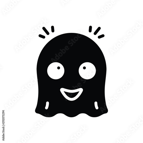Black solid icon for ghost 