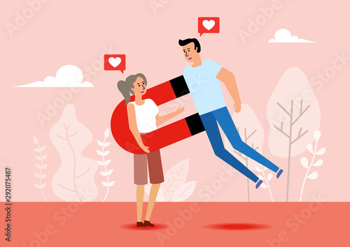 Opposite attract of a man to a woman