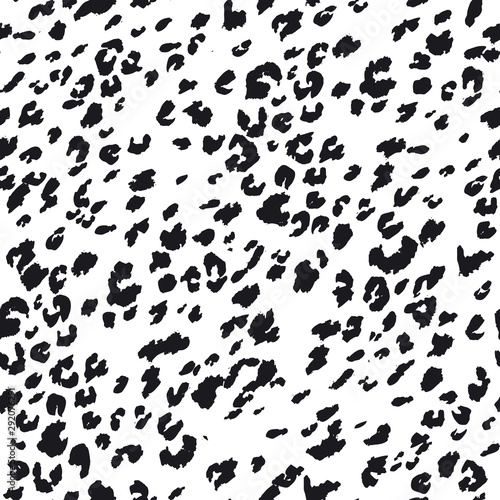 Animal skin seamless pattern. Leopard`s spotted fur imitation. Creative leopard rosettes background