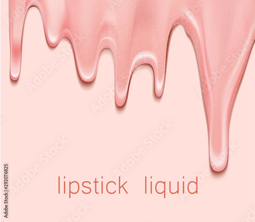 Glamour lipstick ads, 3d illustration lipstick with liquid texture splash over the background