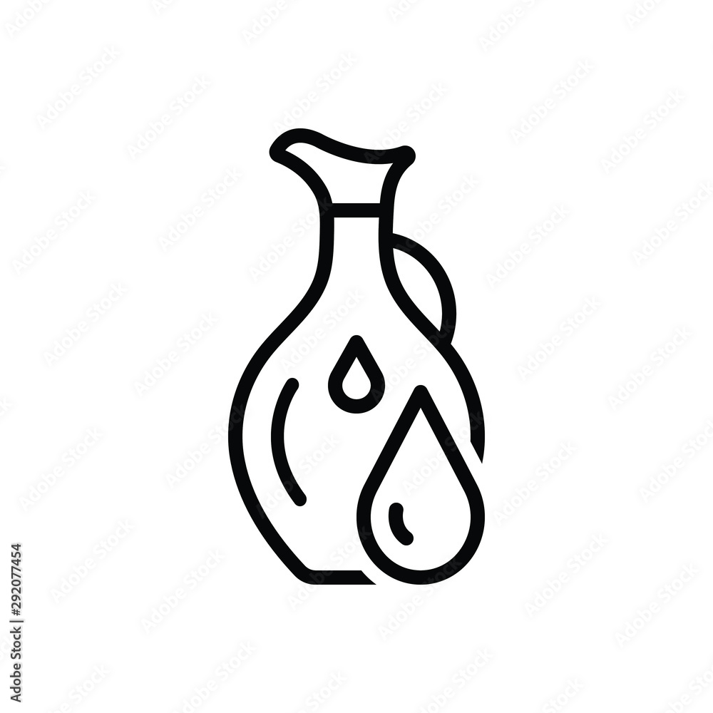 Black line icon for oil lubricant Black line icon for oil lubricant