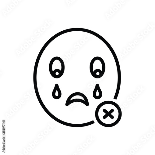 Black line icon for never 