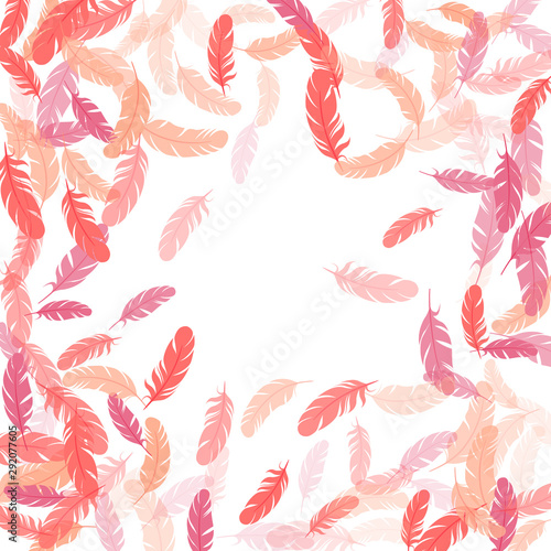 Falling feather elements soft vector design.
