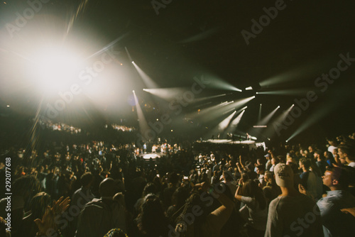crowd of people in arena