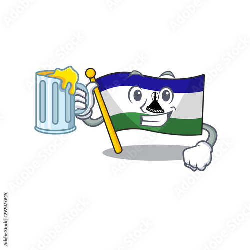 With juice flag lesotho isolated in the character