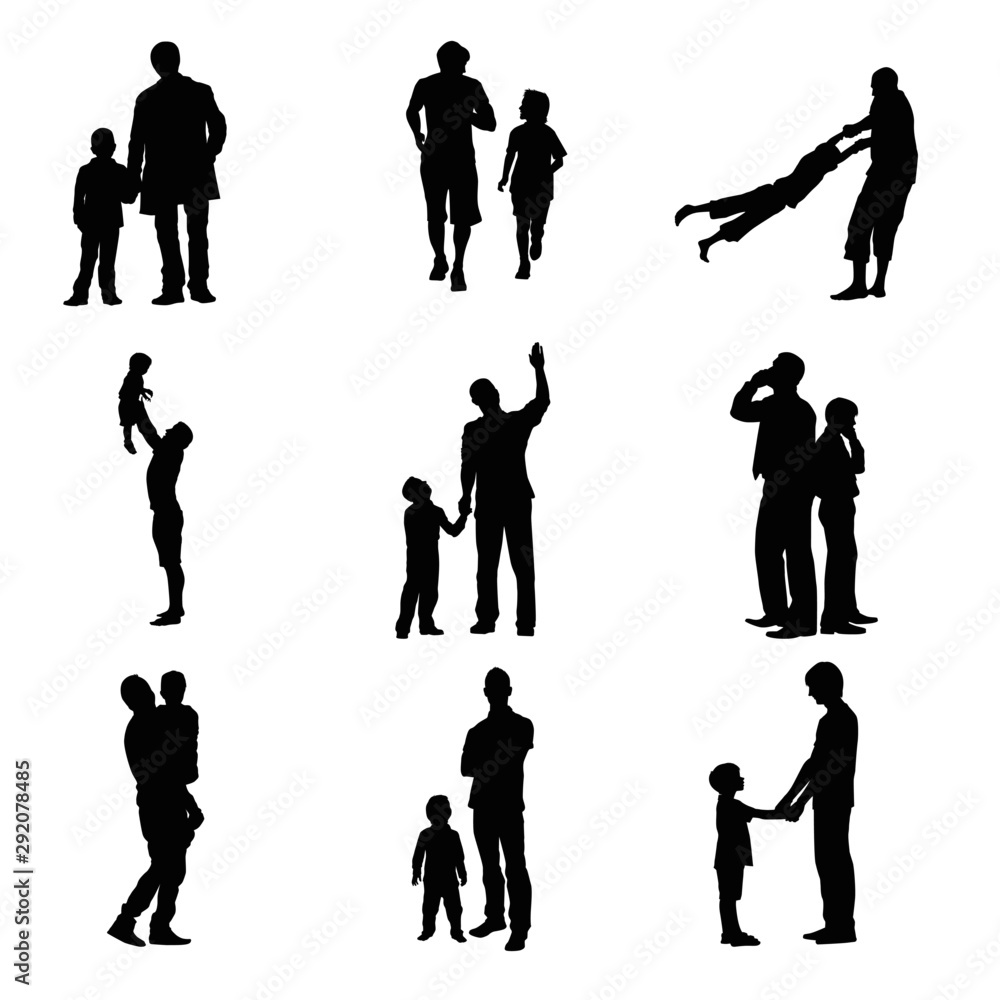 Father and Son Silhouette Father and Son Silhouette