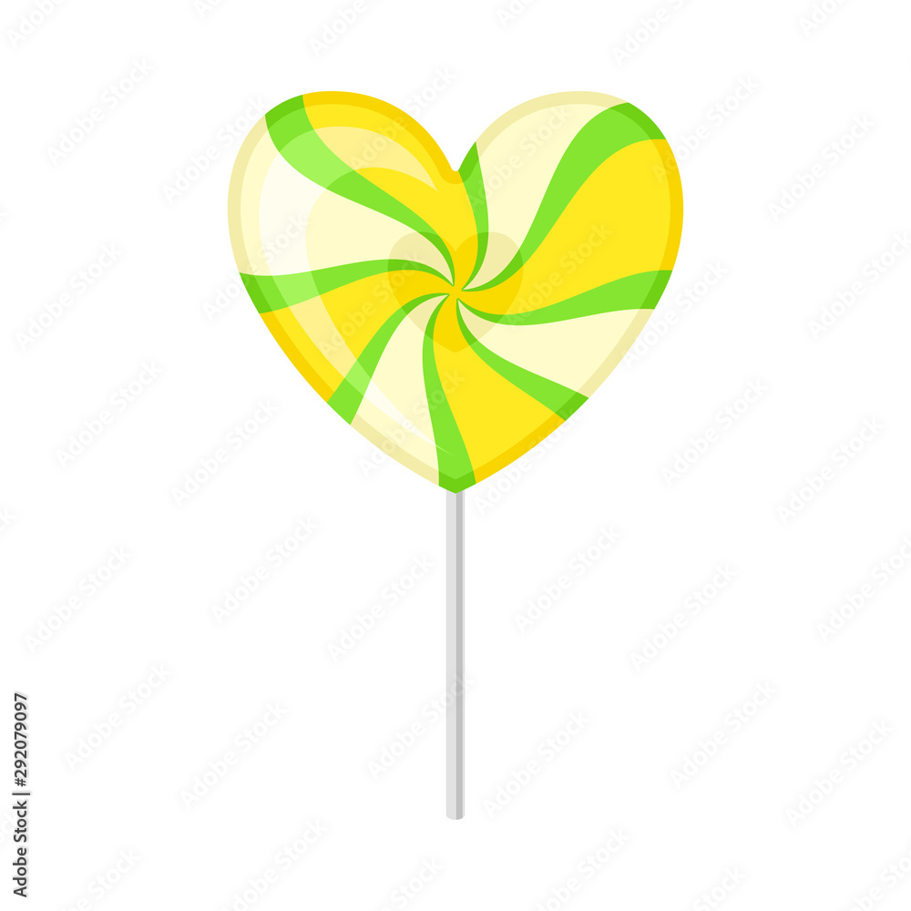 Lollipop heart. Vector illustration on a white background. Lollipop heart. Vector illustration on a white background.