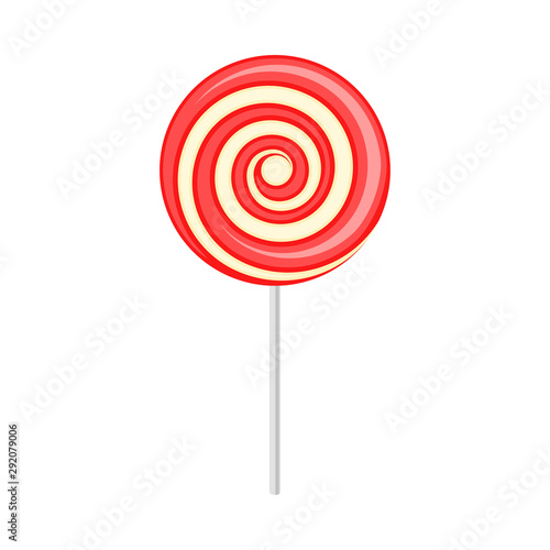 Round lollipop. Vector illustration on a white background.
