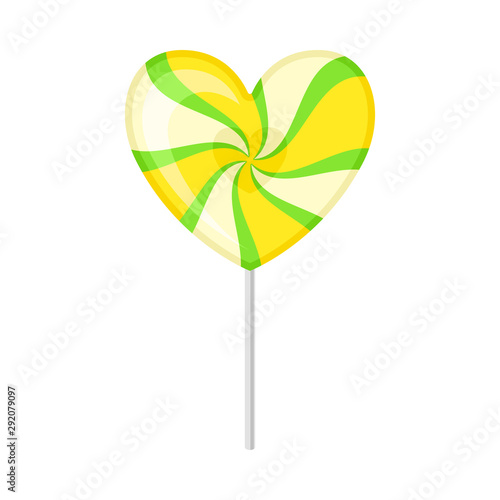 Lollipop heart. Vector illustration on a white background.