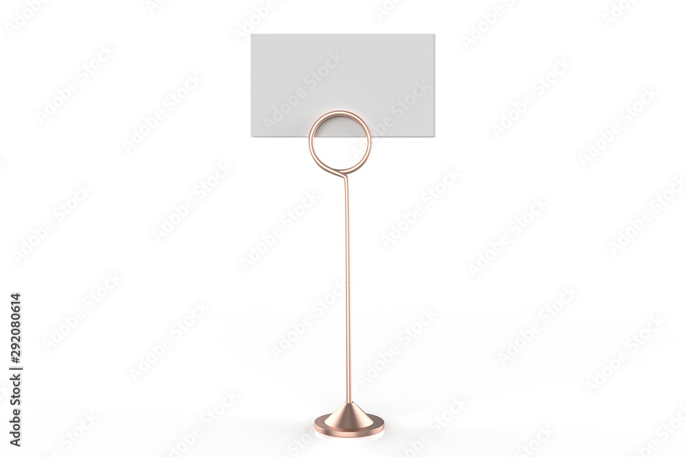 blank metal card holders isolated on white background. 3d illustration blank metal card holders isolated on white background. 3d illustration