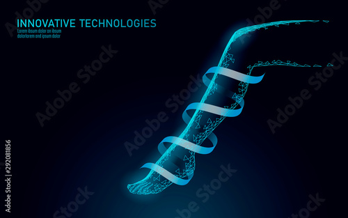 3D woman leg spa care beauty concept. Medical operation varicose treatment female foot. Cosmetic gel repair healthy veins massage vector illustration