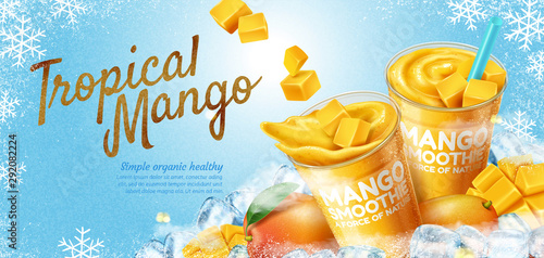 Mango smoothie banner ads