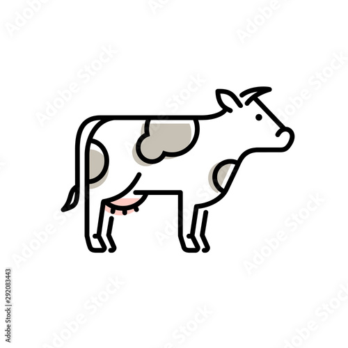 Vector cow icon logo design. © karrina