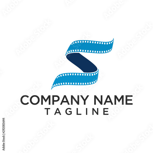 S roll film logo vector