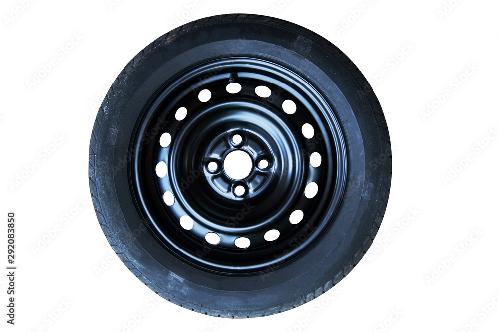 spare rubber tire isolated on white background spare rubber tire isolated on white background